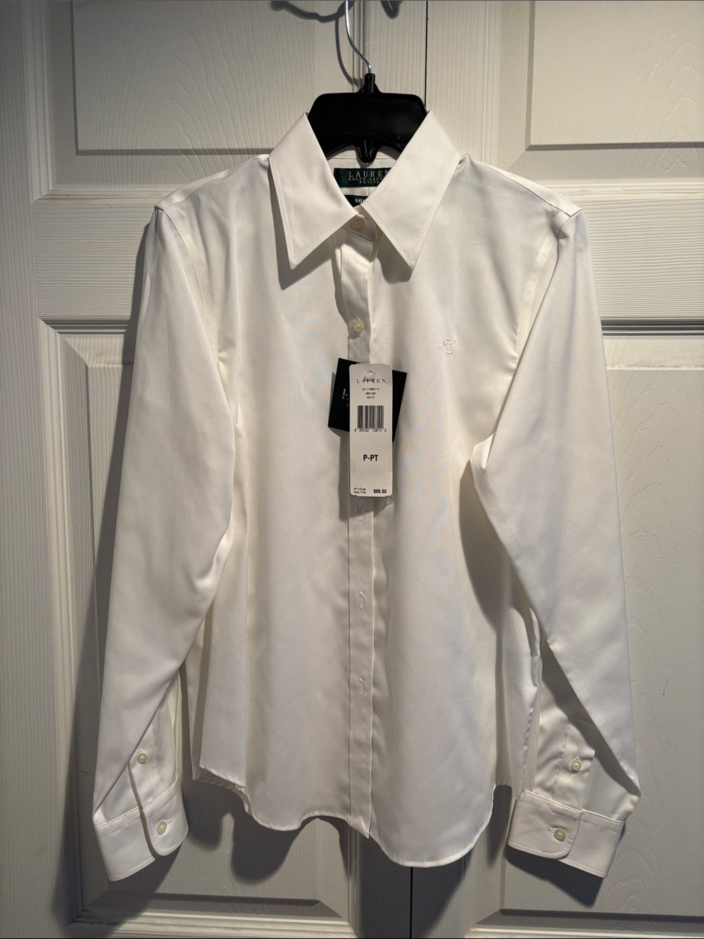 Lauren Ralph Lauren White Point-Collar Dress Shirt
